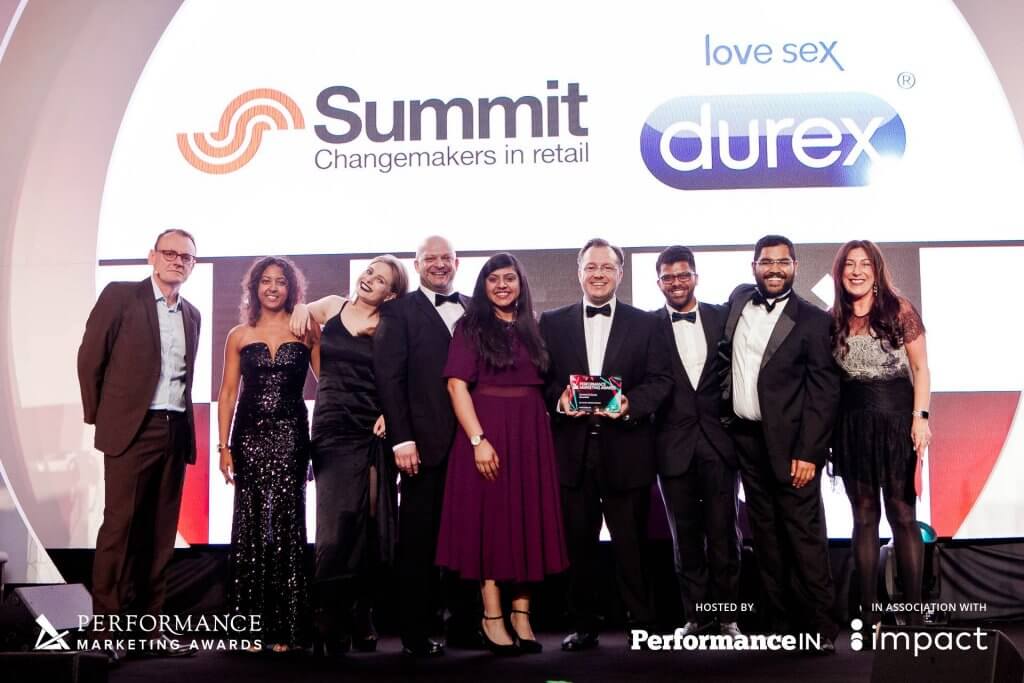 The Summit Team accepting the Performance Marketing Award
