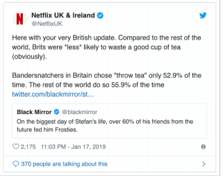 Netflix bandersnatch tea tweet